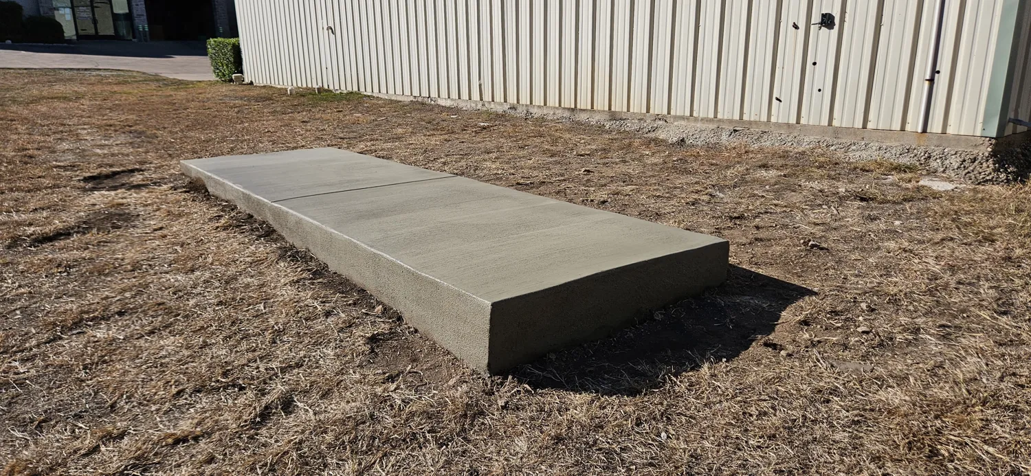 A purpose-built equipment slab by Lucky’s Concrete in St. Petersburg