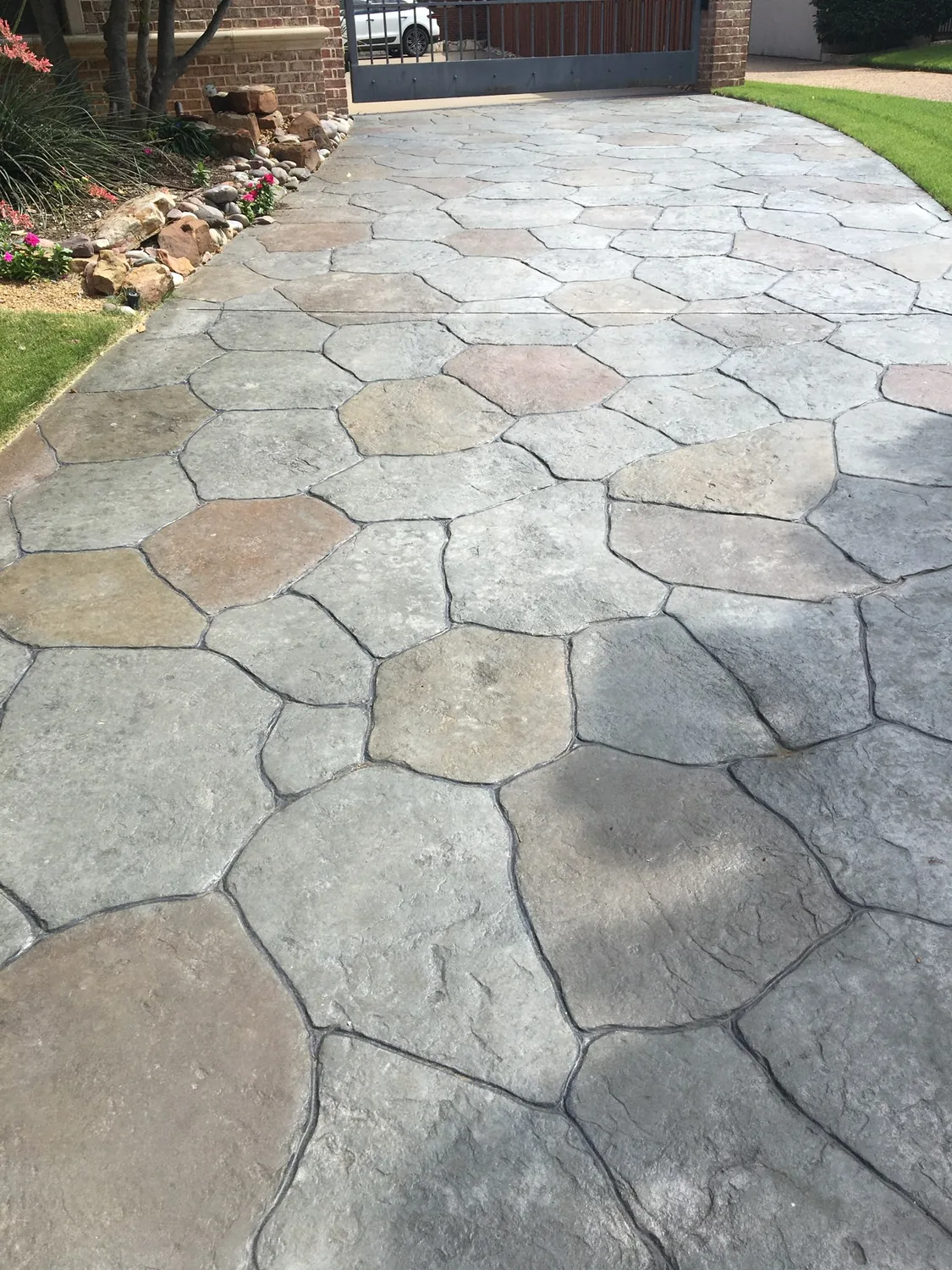 A stamped backyard transformation by Lucky&rsquo;s Concrete in St. Petersburg